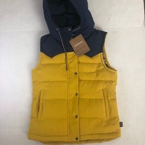 NEW Women’s Patagonia Bivy Down Vest Size Small Full Zip Hooded Mushroom Print